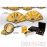 2016 Chinese 12 Lunar Zodiac Signs Animals Chinese Calendar and One Buddha Fan-shaped medals Gold plated copper Dual wave relief 318 grams